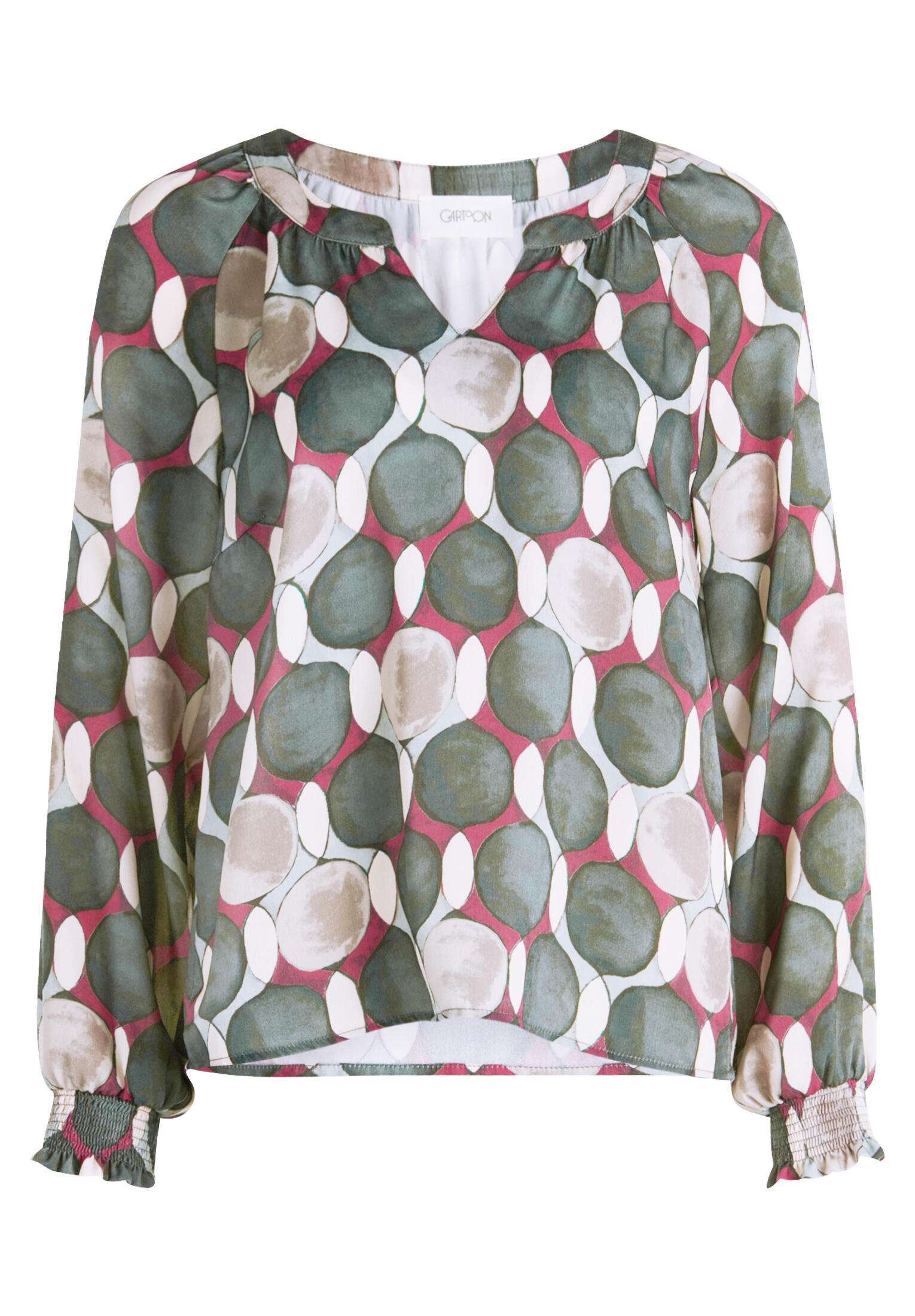 CARTOON - Casual-Bluse grün/violett - Gr. - 44 von CARTOON