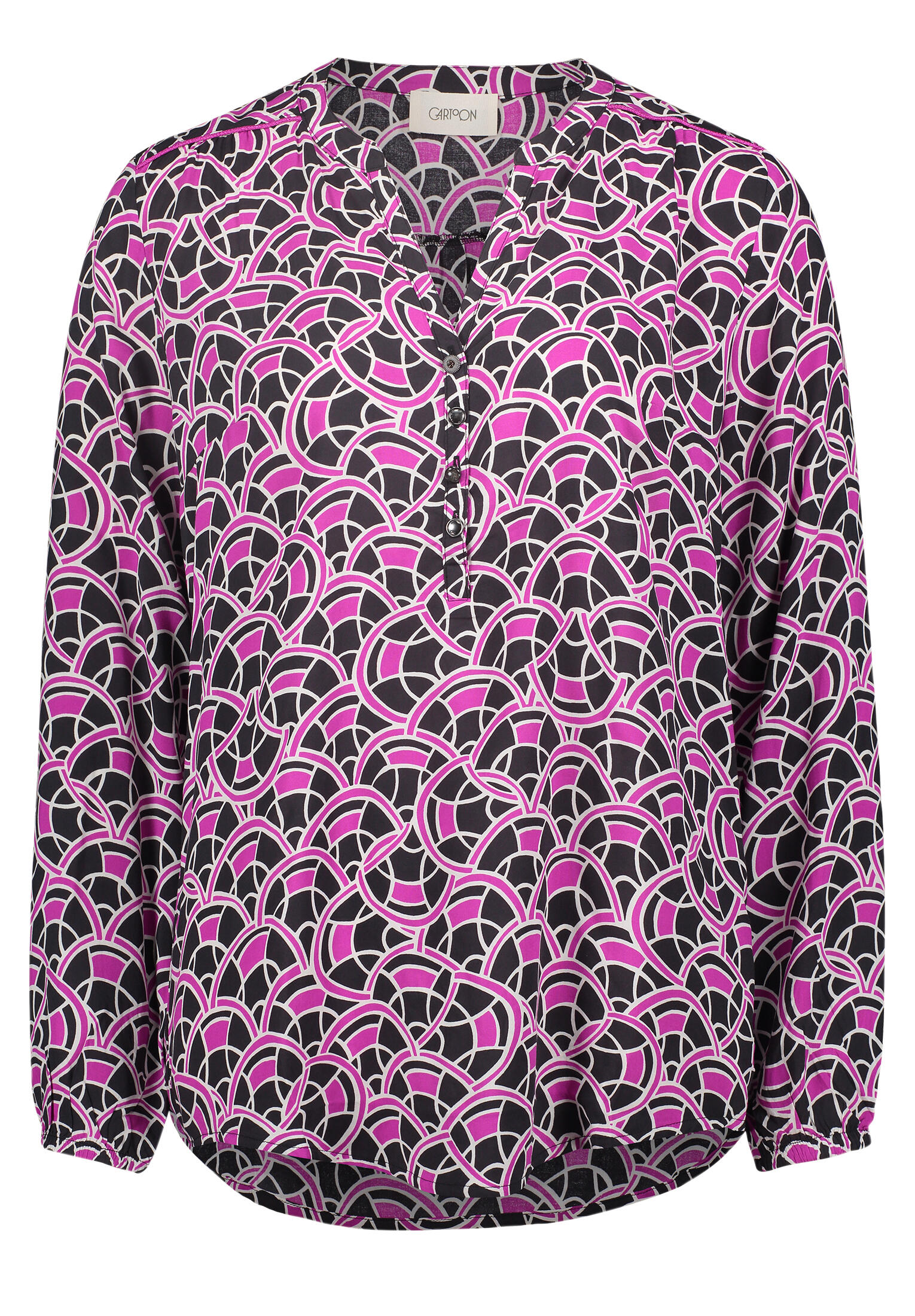 CARTOON - Casual-Bluse schwarz/pink - Gr. - 38 von CARTOON