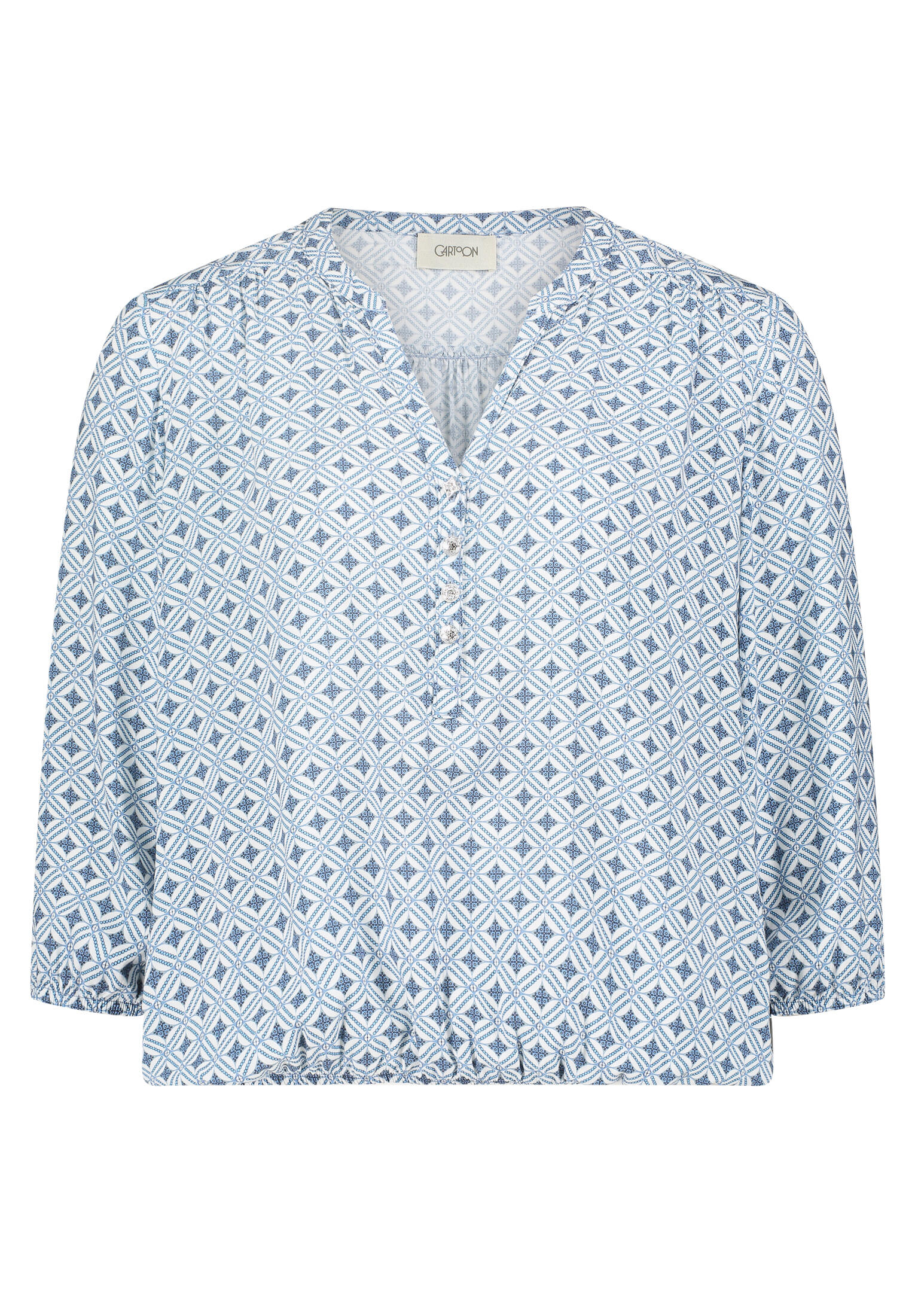 CARTOON - Casual-Bluse weiß/blau - Gr. - 40 von CARTOON