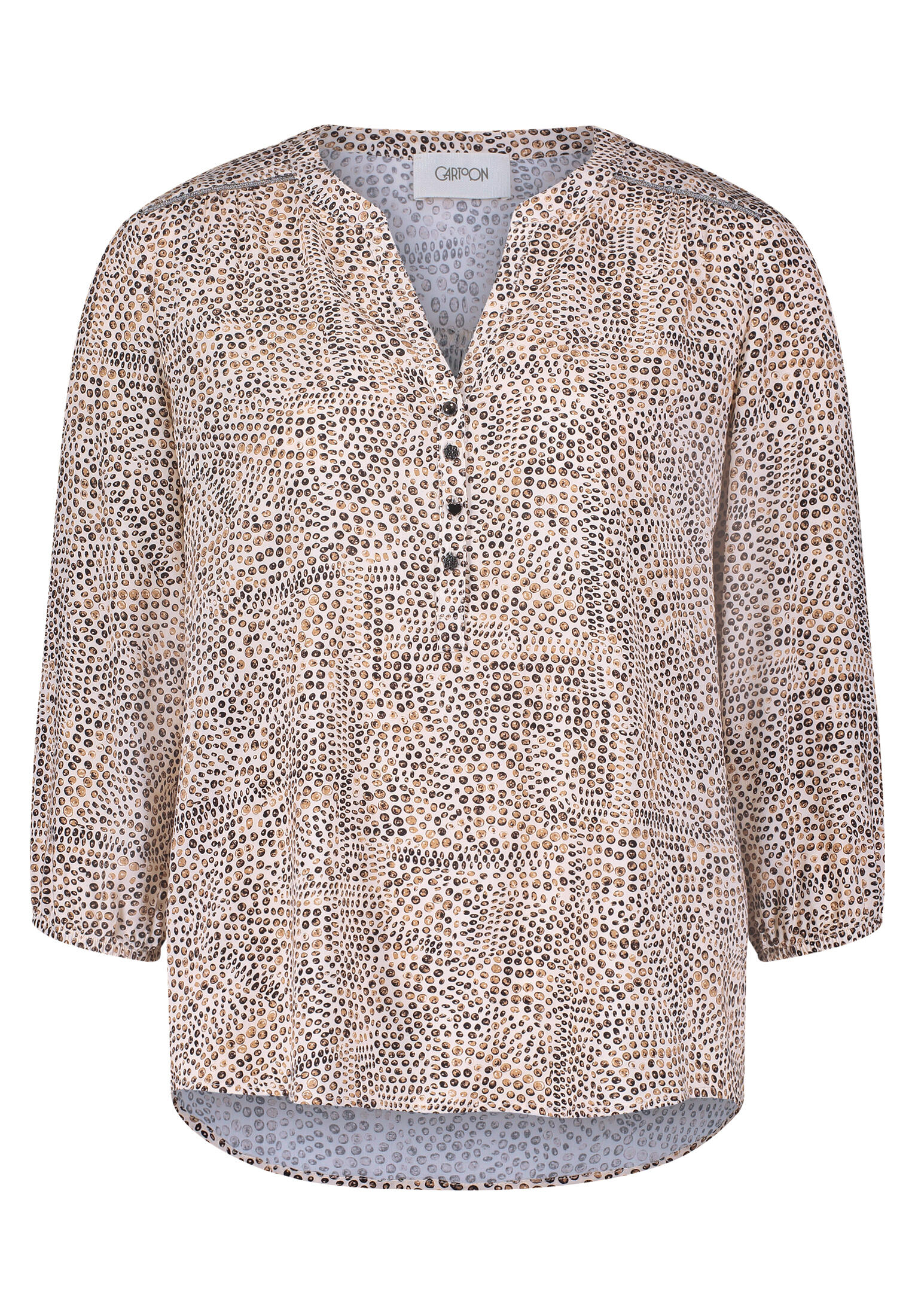 CARTOON - Casual-Bluse weiß/braun - Gr. - 36 von CARTOON
