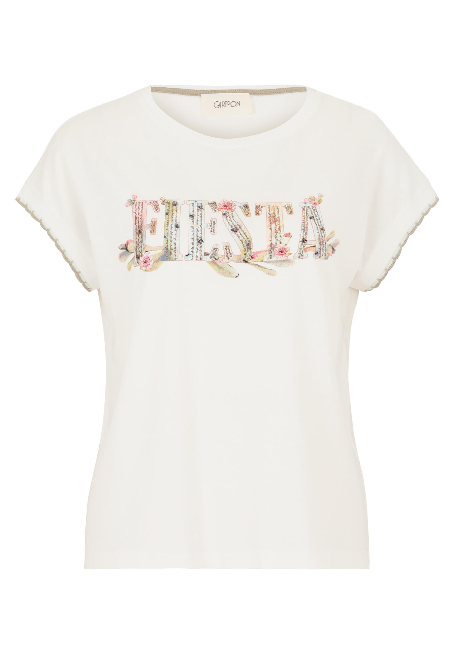 CARTOON - Casual-Shirt patch cream/light blue - Gr. - 38 von CARTOON