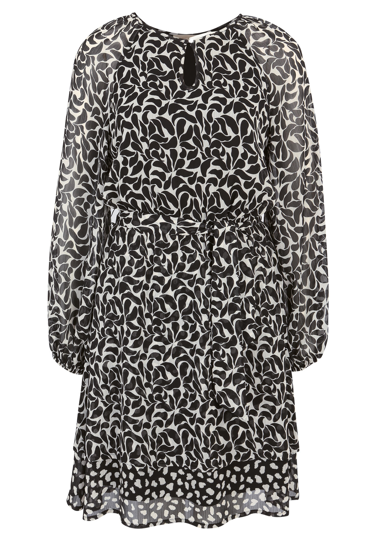 CARTOON - Chiffonkleid schwarz/weiß - Gr. - 44 von CARTOON