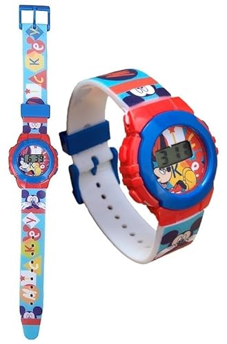 CARTOON Digitale Armbanduhr für Kinder, in geformter Verpackung, Mickey Maus, Gurt von CARTOON