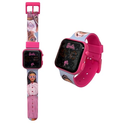 CARTOON Digitale Armbanduhr mit LED-Display, Silikonarmband, für Kinder, Barbie von CARTOON