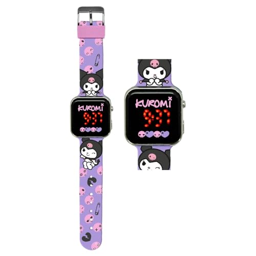 CARTOON Digitale Armbanduhr mit LED-Display, Silikonarmband, für Kinder, Kuromi, Armband von CARTOON