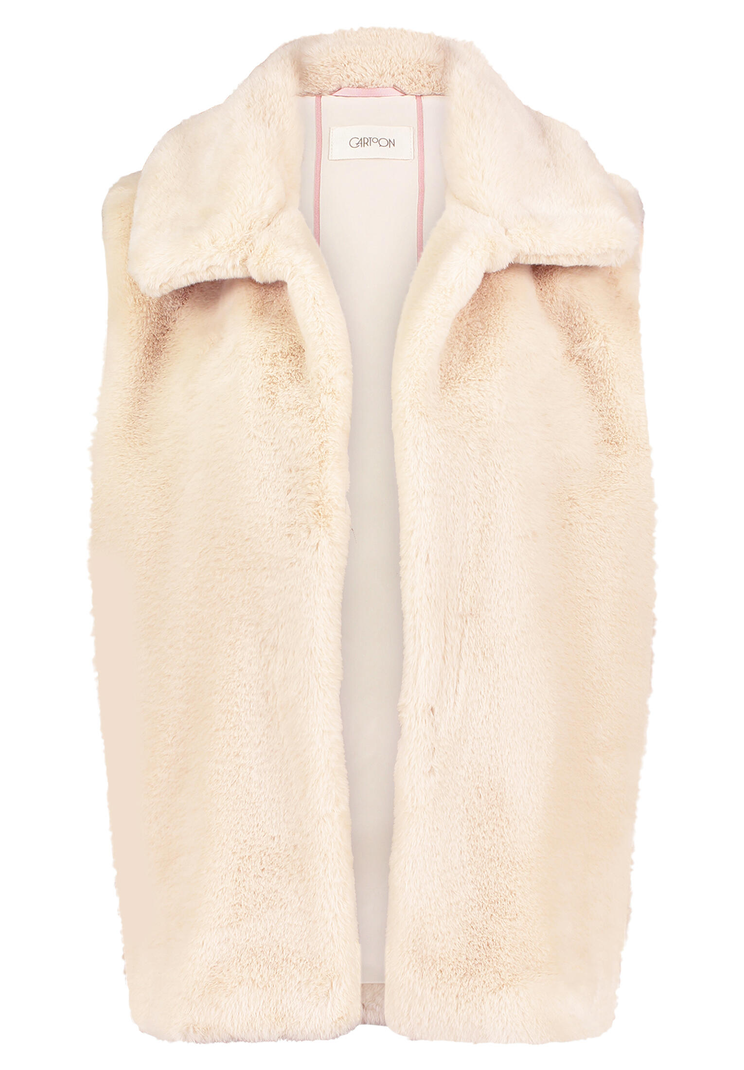 CARTOON - Fake Fur-Weste birch - Gr. - 44 von CARTOON