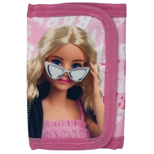 CARTOON Geldbörse mit Klettverschluss Taschenzubehör Kartenhalter Münzen Geldscheine für Kinder 13 x 8 cm, Barbie, 13 cm von CARTOON