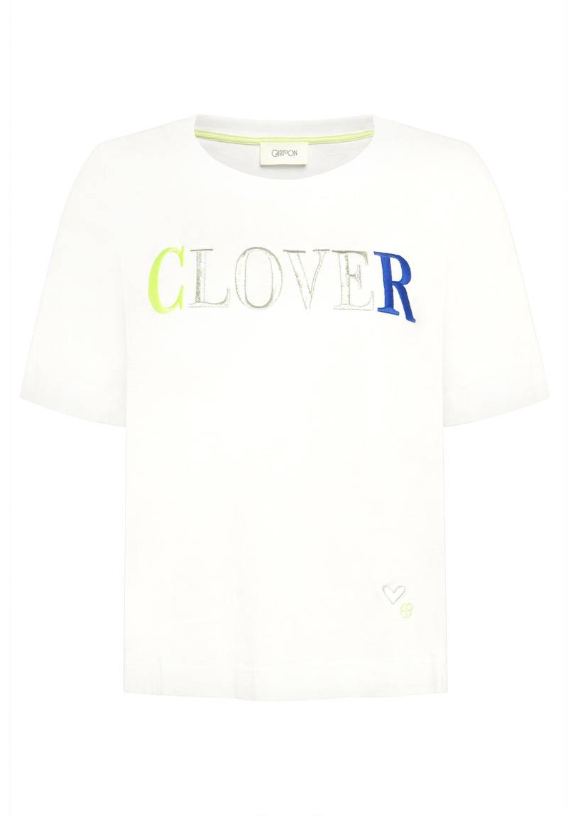 CARTOON - Kurzarm-Shirt patch cream/gold - Gr. - 38 von CARTOON