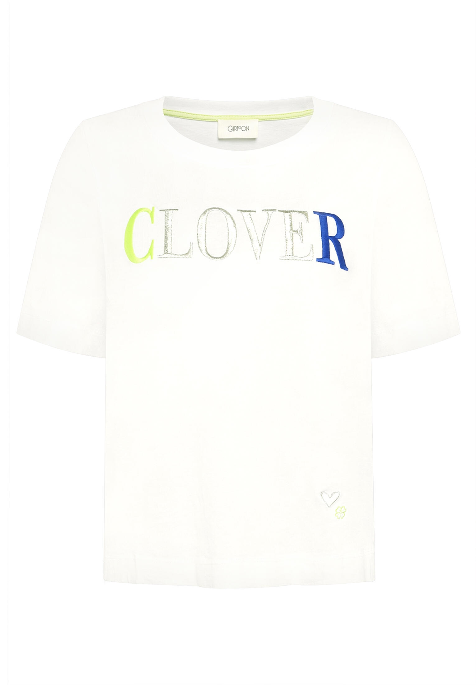 CARTOON - Kurzarm-Shirt patch cream/gold - Gr. - 42 von CARTOON