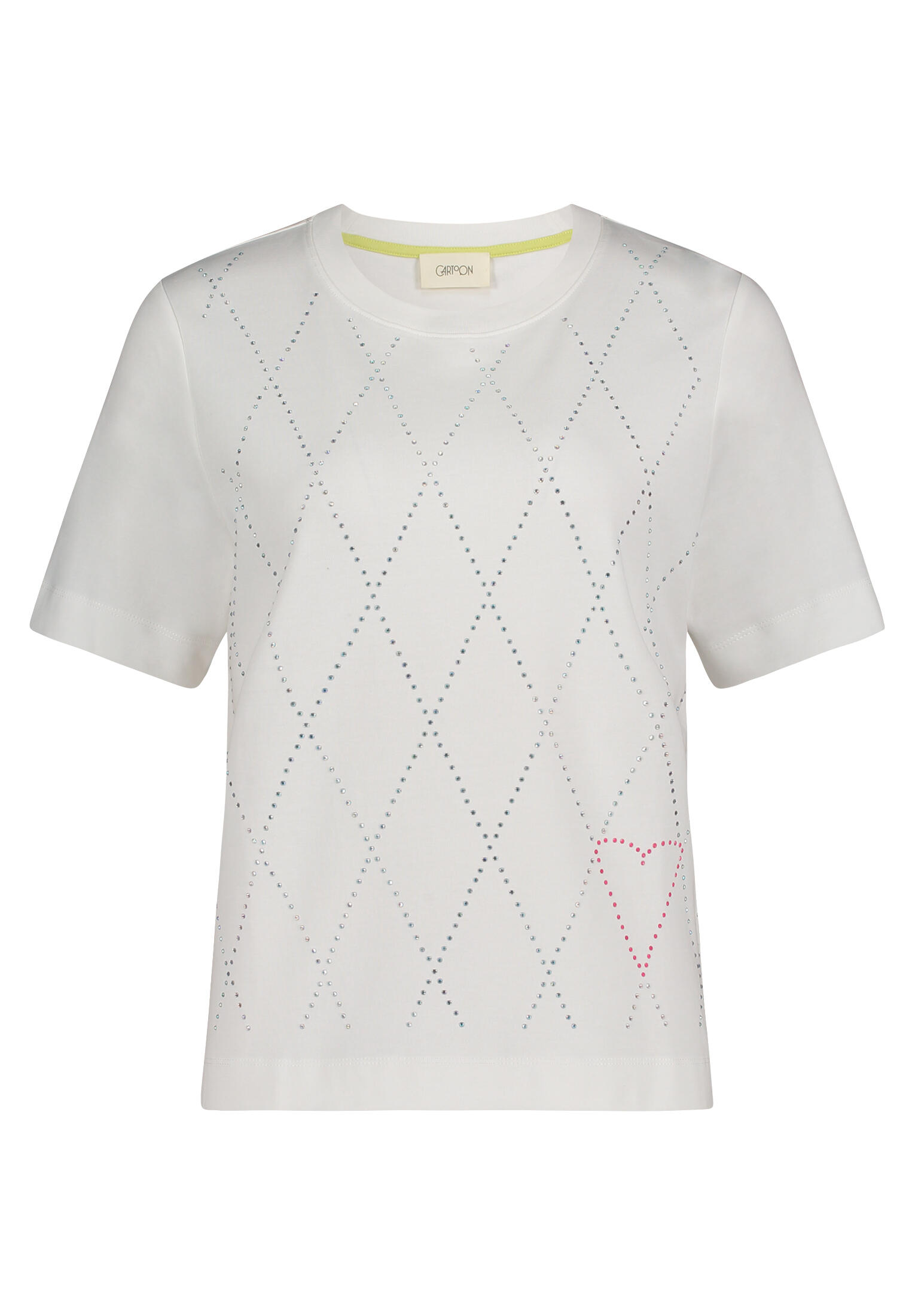 CARTOON - Kurzarm-Shirt patch cream/pink - Gr. - 44 von CARTOON