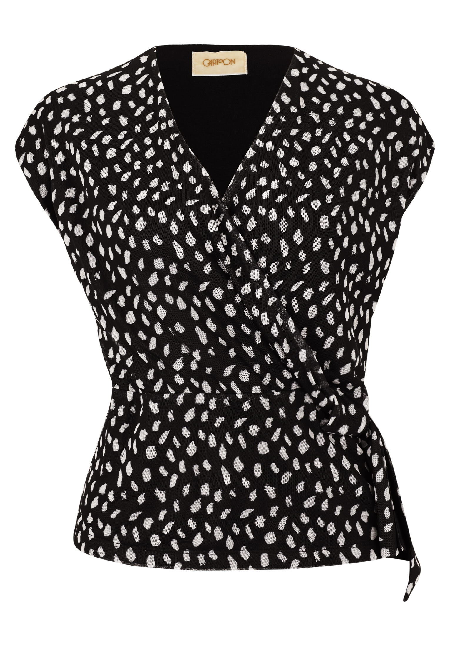 CARTOON - Kurzarm-Shirt weiß/schwarz - Gr. - 42 von CARTOON