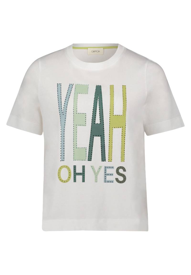 CARTOON - Printshirt patch cream/green - Gr. - 42 von CARTOON