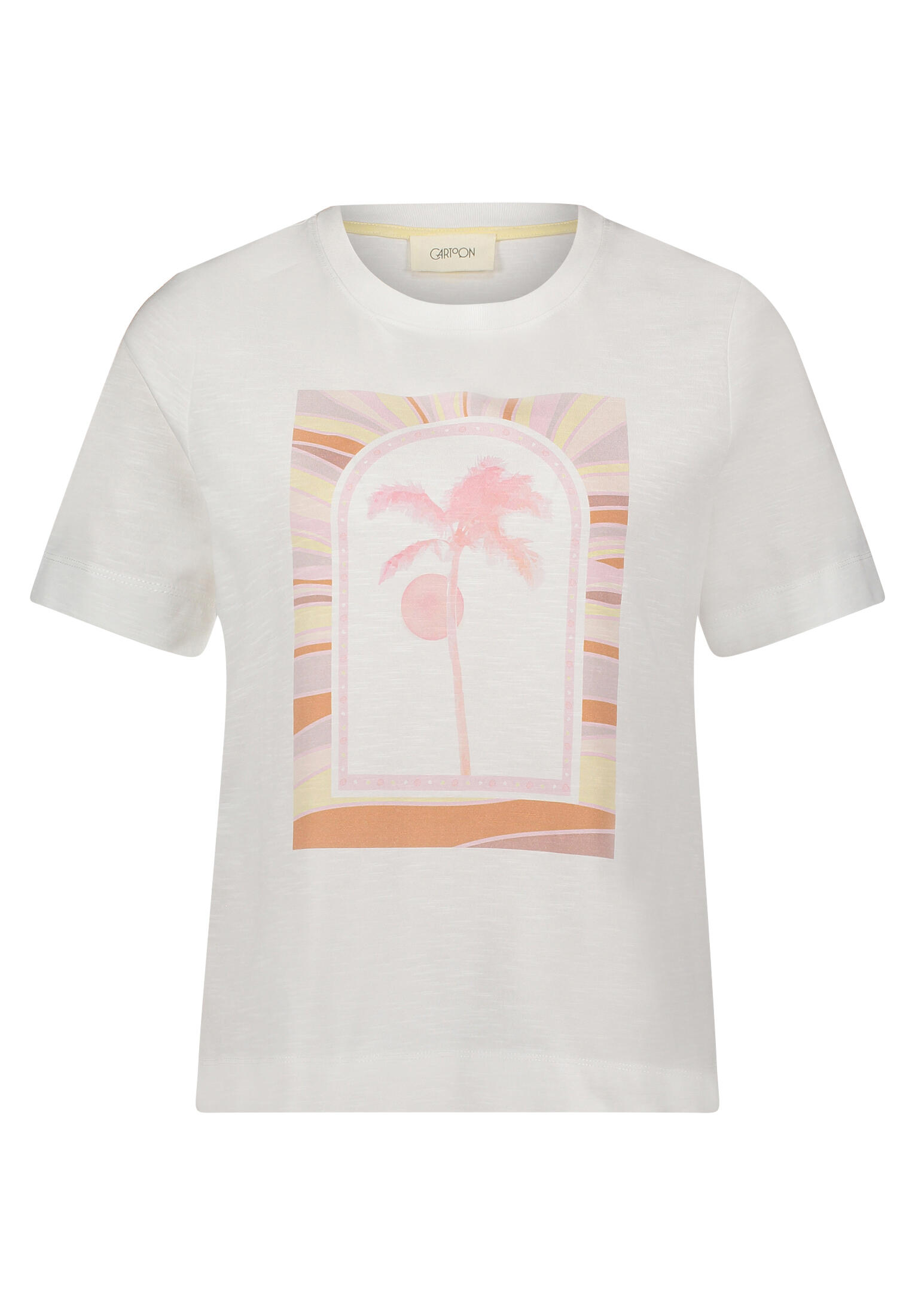 CARTOON - Printshirt patch cream/pink - Gr. - 40 von CARTOON