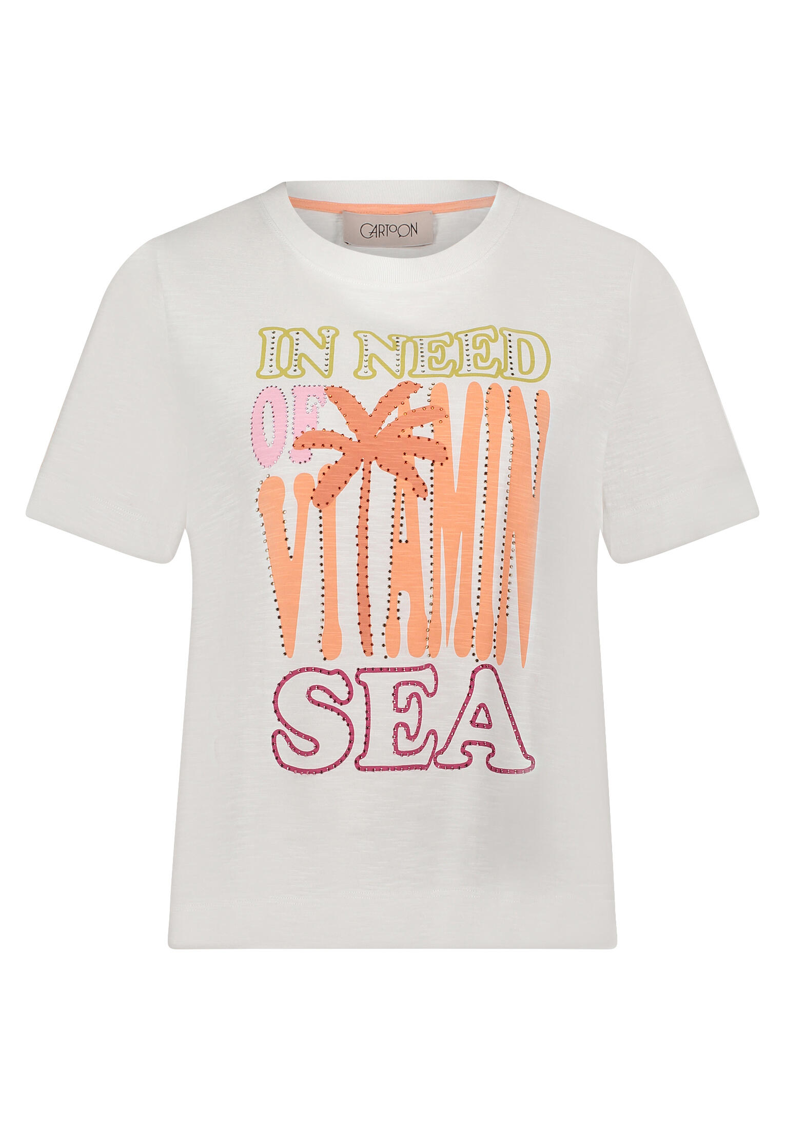 CARTOON - Printshirt patch cream/pink - Gr. - 44 von CARTOON