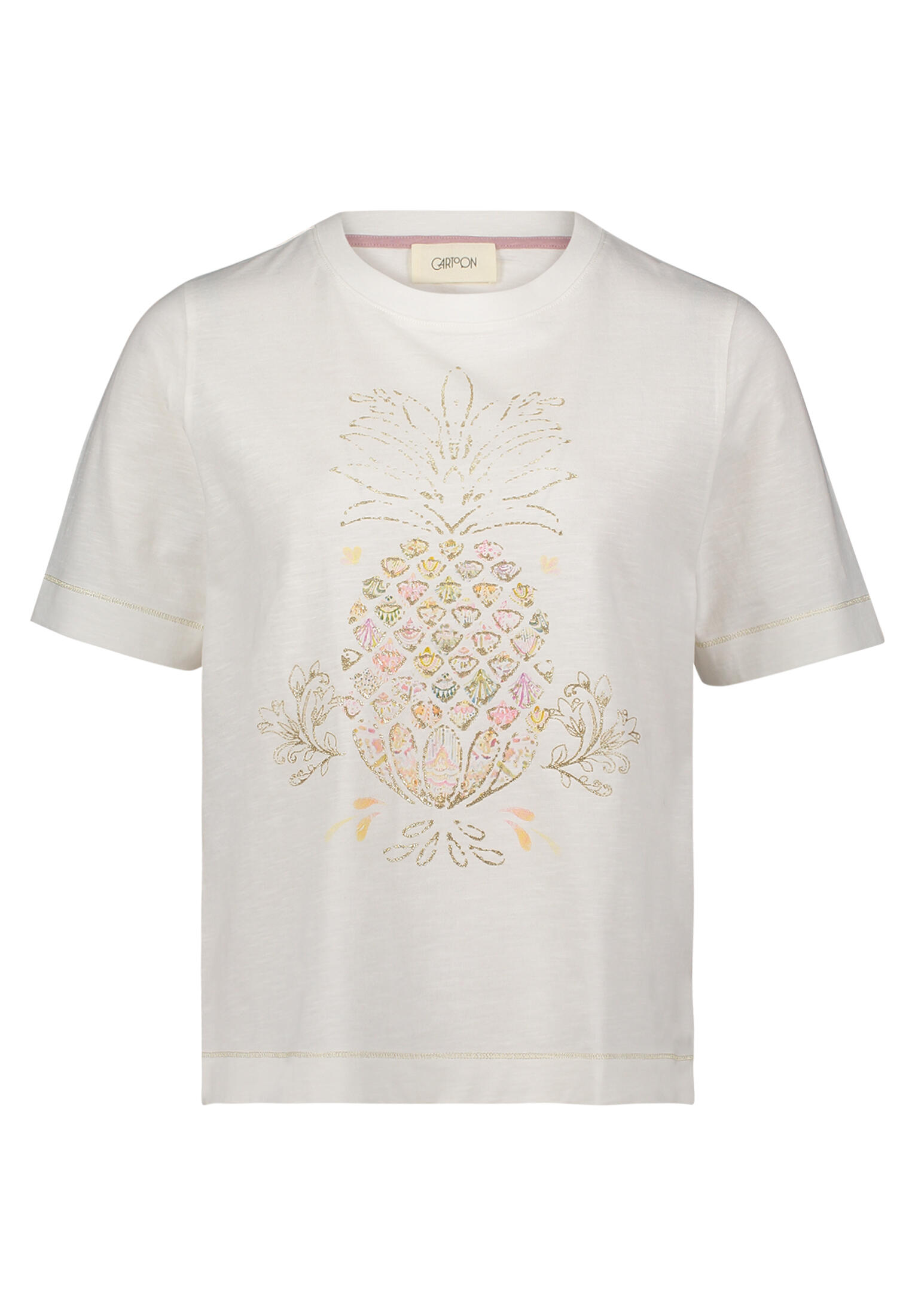 CARTOON - Printshirt patch cream/rosé - Gr. - 36 von CARTOON