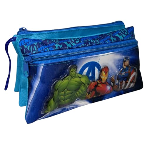 CARTOON Schüleretui mit 3 Fächern, mit mehreren Fächern, Schreibwaren, Organizer, Stifteköcher, Avengers, Taschen-Organizer CARTOON Schüleretui mit 3 Fächern, mit mehreren Fächern, Schreibwaren, Organizer, Stifteköcher, Avengers, Taschen-Organizer von CARTOON