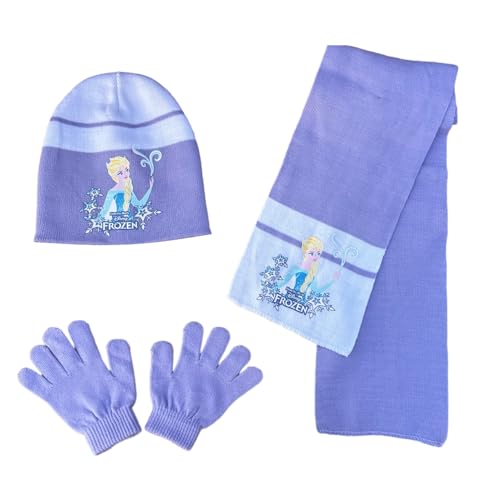 CARTOON Set mit passendem Mütze, Schal und Handschuhen für Kinder, Einheitsgröße, Die Eiskönigin, Einheitsgröße von CARTOON