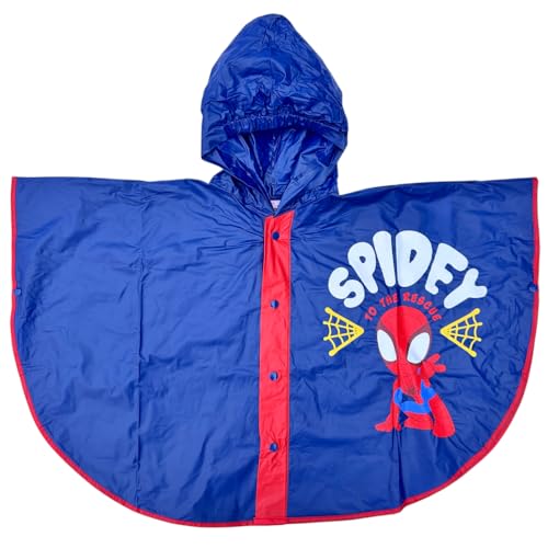 CARTOON Spidey Marvel Regenmantel für Kinder, wasserdicht, winddicht, blau, 7-8 Jahre von CARTOON