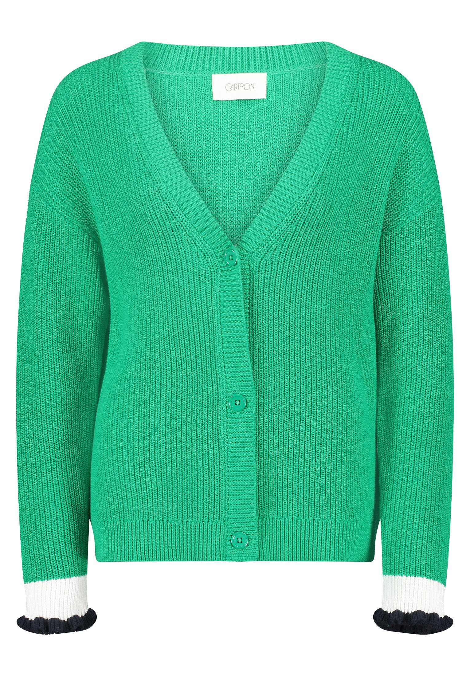 CARTOON - Strick-Cardigan green/white - Gr. - 44 von CARTOON