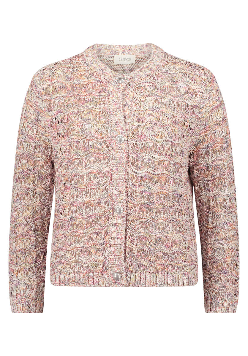 CARTOON - Strick-Cardigan pink/weiß - Gr. - 40 von CARTOON