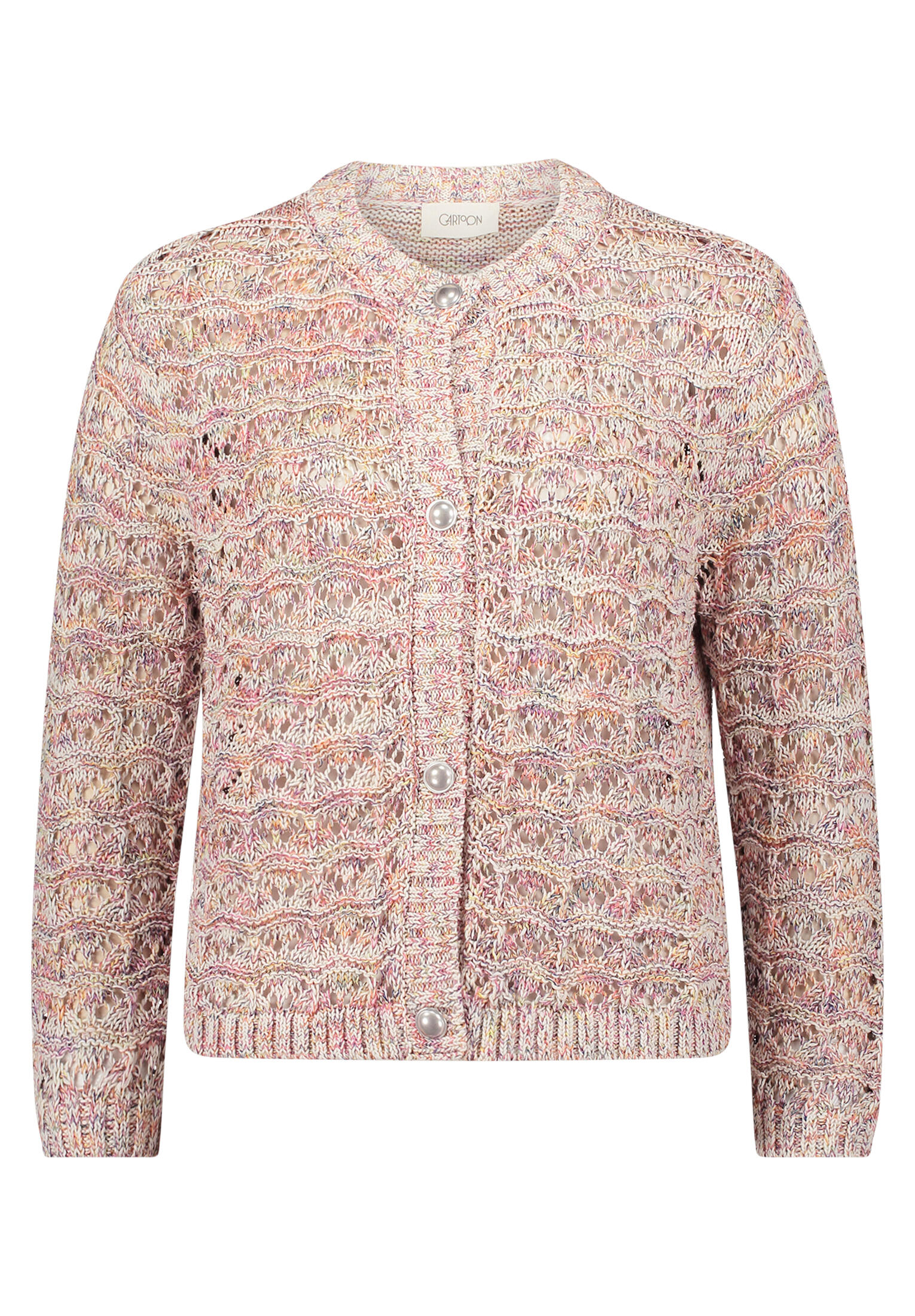 CARTOON - Strick-Cardigan weiß/blau - Gr. - 44 von CARTOON