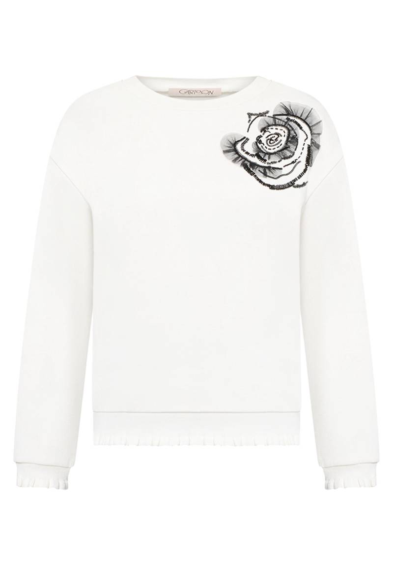 CARTOON - Sweatshirt patch cream/black - Gr. - 34 von CARTOON