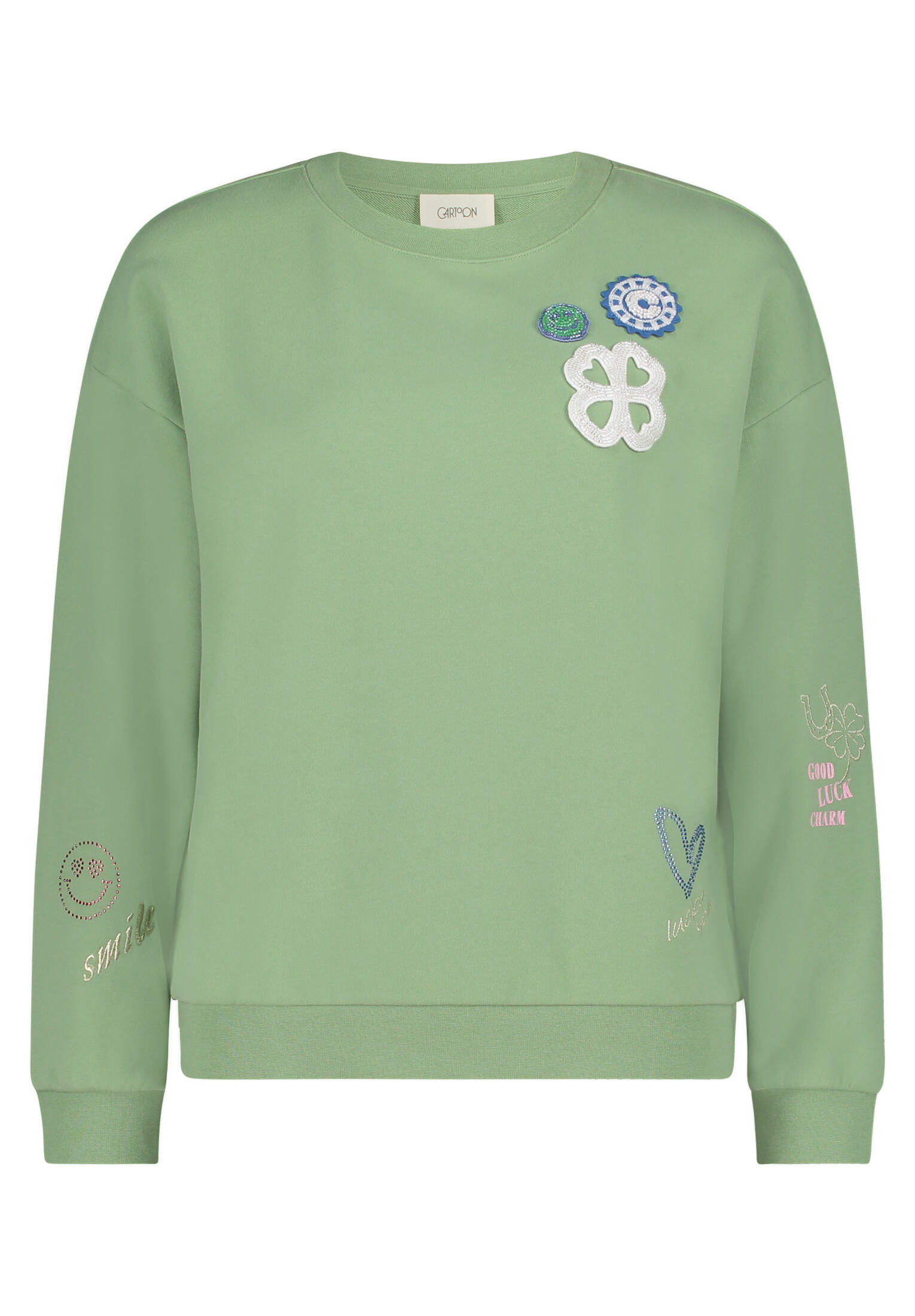 CARTOON - Sweatshirt patch mint/blue - Gr. - 44 von CARTOON