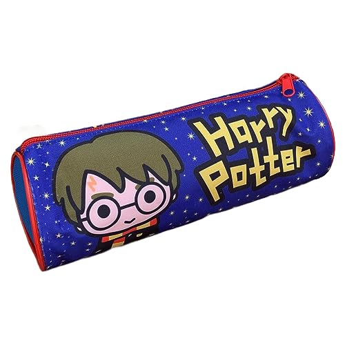 CARTOON Tombolino Federmäppchen rund Schule Schule Schreibwaren Organizer Stifthalter Bleistifte Farben, blau, 22 x 8 x 8 cm, Harry Potter von CARTOON