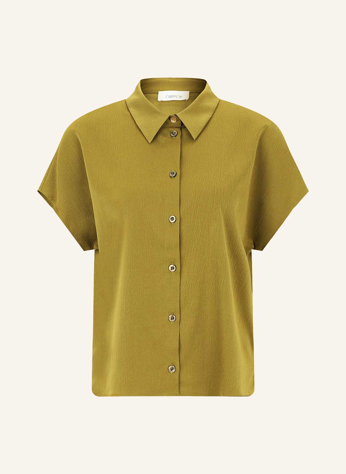 Cartoon Hemdbluse Aus Satin gruen von CARTOON