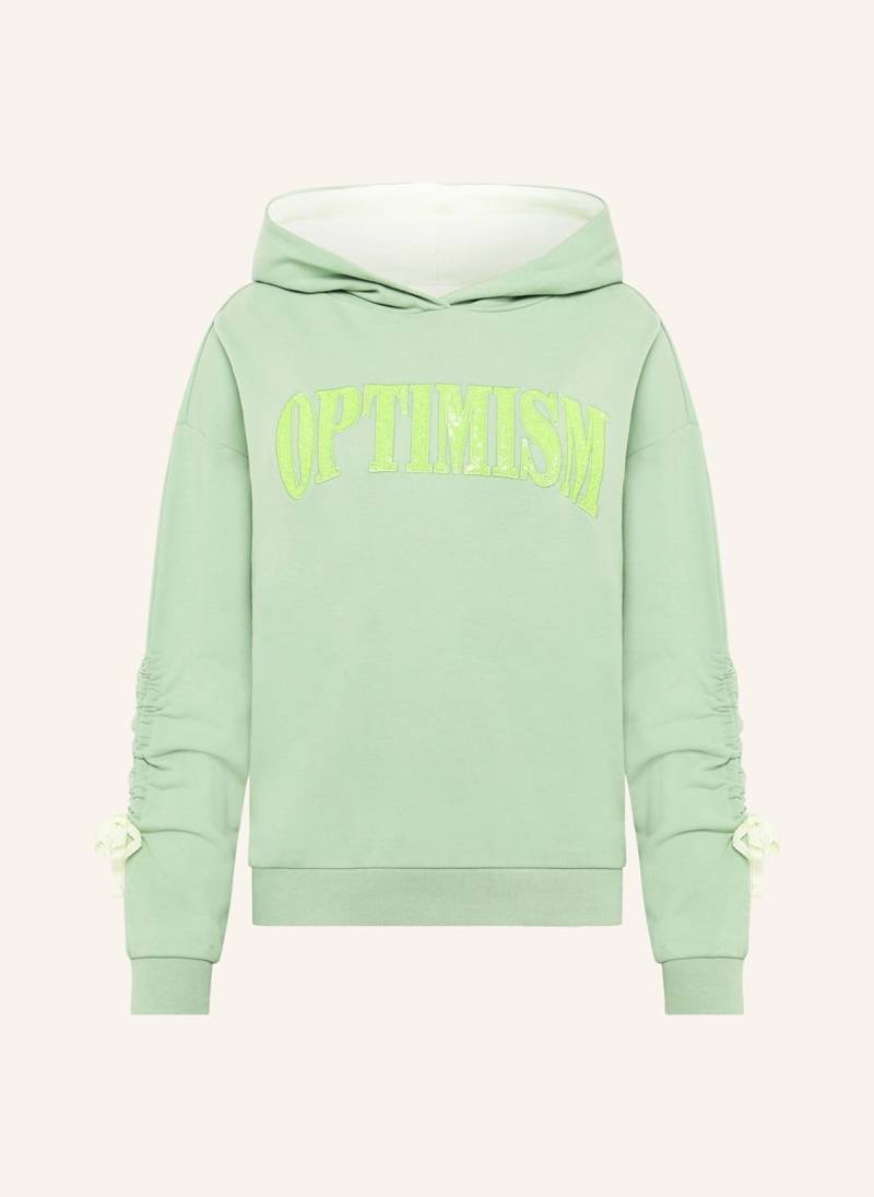 Cartoon Hoodie Mit Pailletten gruen von CARTOON