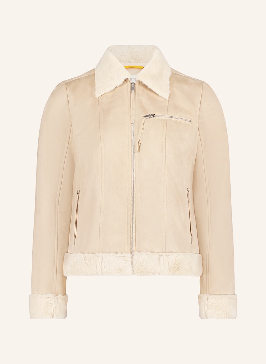 Cartoon Jacke In Lederoptik Mit Kunstfell beige von CARTOON