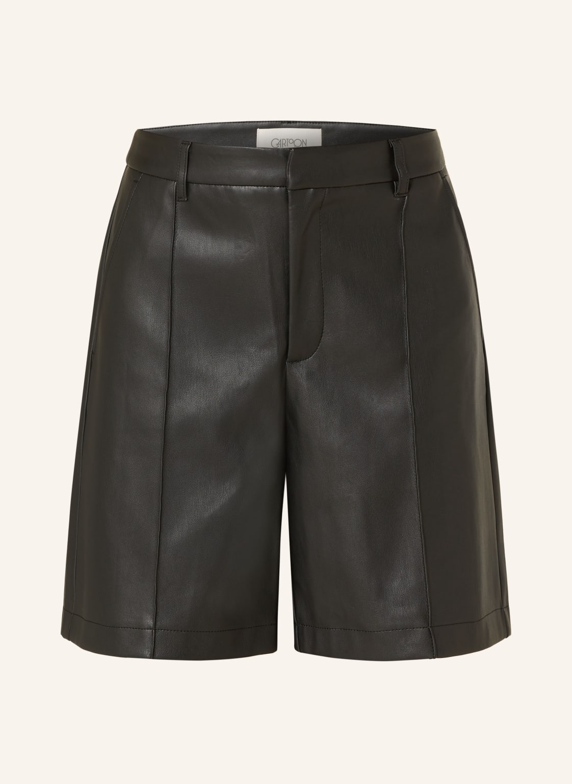 Cartoon Shorts In Lederoptik schwarz von CARTOON