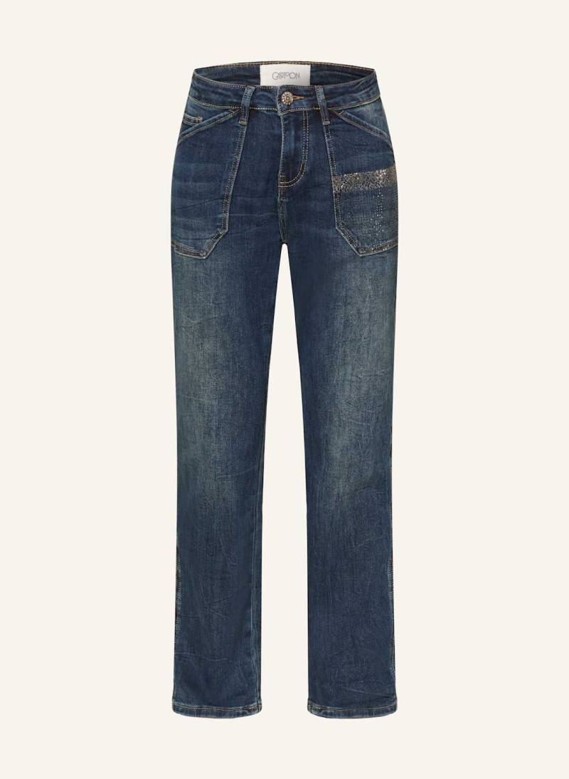 Cartoon Straight Jeans Mit Schmucksteinen blau von CARTOON