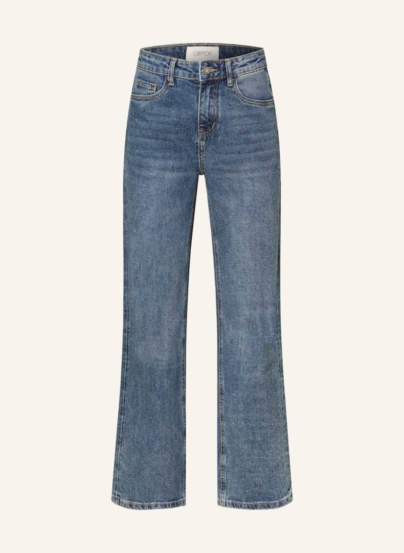 Cartoon Straight Jeans Mit Schmucksteinen blau von CARTOON