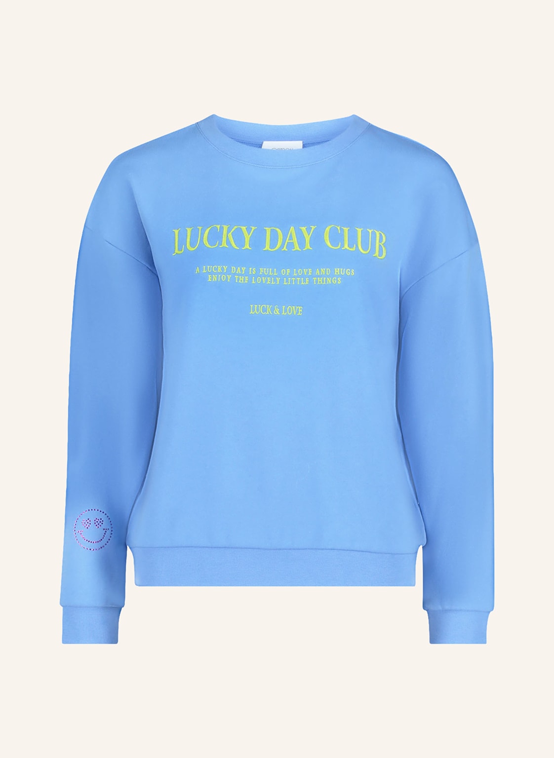 Cartoon Sweatshirt Mit Schmucksteinen blau von CARTOON