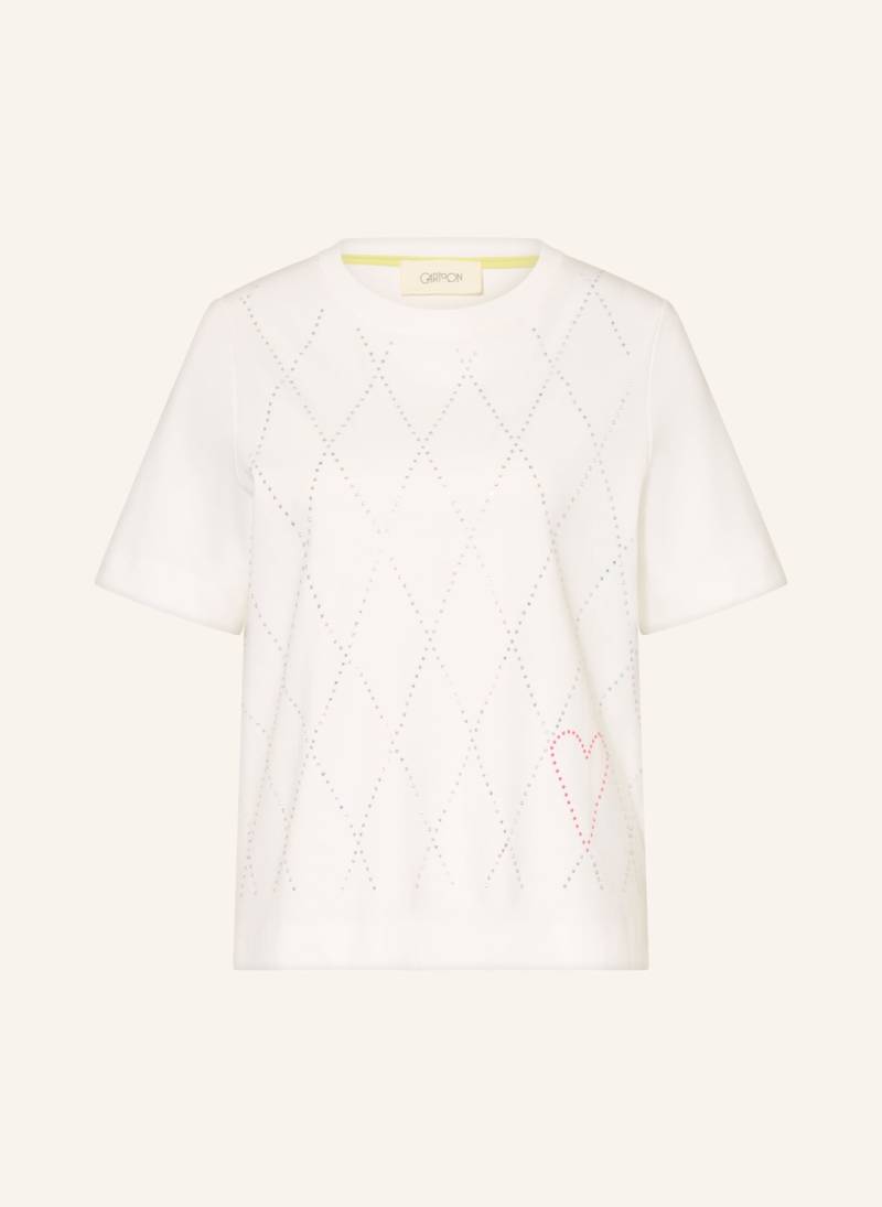 Cartoon T-Shirt Mit Schmucksteinen weiss von CARTOON