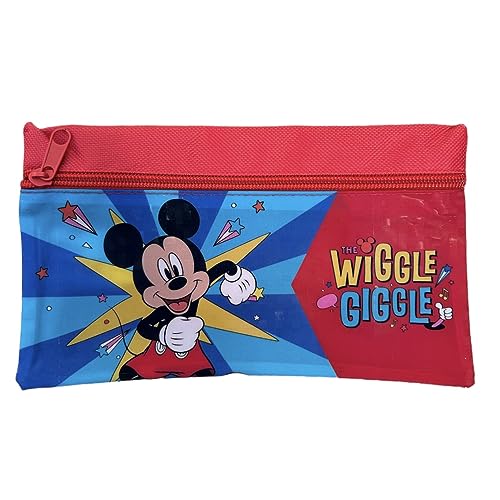 Tombolino Federmäppchen Schultasche Schule Schreibwaren Organizer Stifthalter Bleistifte Farben, rot, 21 x 11 x 1 cm, Micky Maus von CARTOON