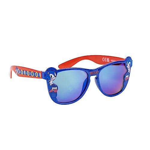 cartoon Sonic Sonnenbrille mit UV400-Filter, rechteckig, oval, geformt, mehrfarbig, Blau, 1 von CARTOON