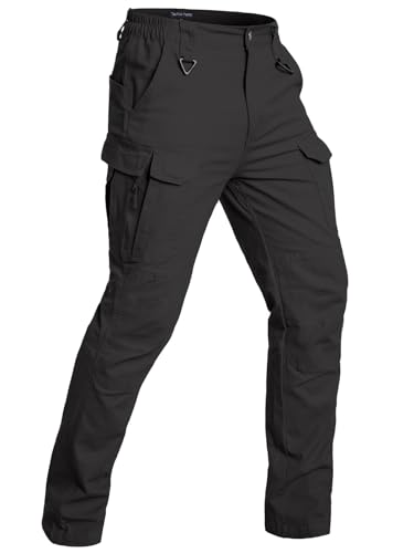CARWORNIC Herren Baumwolle Outdoor Taktische Hose Leicht Arbeit Cargohose Für Herren Dehnbar Bequeme Passform Militär Armee Kampf Ripstop Freizeit Wanderhose Mit Mehreren Taschen von CARWORNIC