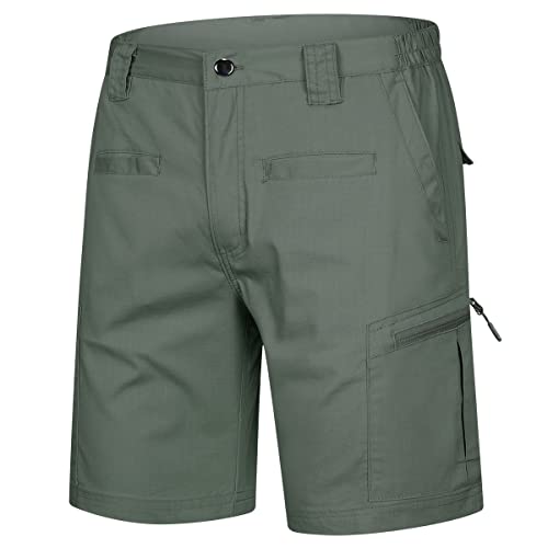 CARWORNIC Herren Cargo Shorts Leichte Wandern Shorts Freizeitshorts Sommer Kurze Hosen Ripstop Taktische Shorts Atmungsaktive Outdoor Lässig Arbeit Shorts Mit Multi-Taschen von CARWORNIC