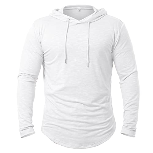 CARWORNIC Herren Kapuzenpullover Hoodie Langarm Shirts Sportshirt Für Herren Schwarzer Weißer Outdoor Sweatshirt mit Kapuze von CARWORNIC