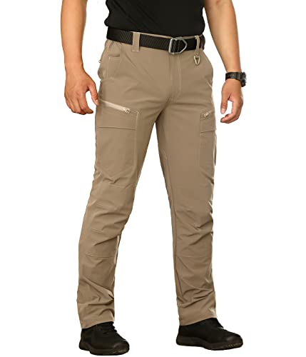 CARWORNIC Herren Leicht Taktisch Hose Schnelltrocknend Wanderhose Angelhose Outdoorhose Stretch Zip Off Cargohose Funktionshose Arbeitshose Trekkinghose Für Frühling Sommer Herbst von CARWORNIC