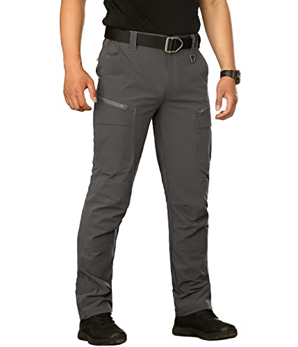 CARWORNIC Herren Leicht Taktisch Hose Schnelltrocknend Wanderhose Angelhose Outdoorhose Stretch Zip Off Cargohose Funktionshose Arbeitshose Trekkinghose Für Frühling Sommer Herbst von CARWORNIC