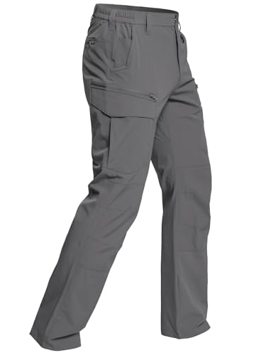 CARWORNIC Herren Leicht Taktisch Hose Schnelltrocknend Wanderhose Angelhose Outdoorhose Stretch Zip Off Cargohose Funktionshose Arbeitshose Trekkinghose Für Frühling Sommer Herbst von CARWORNIC
