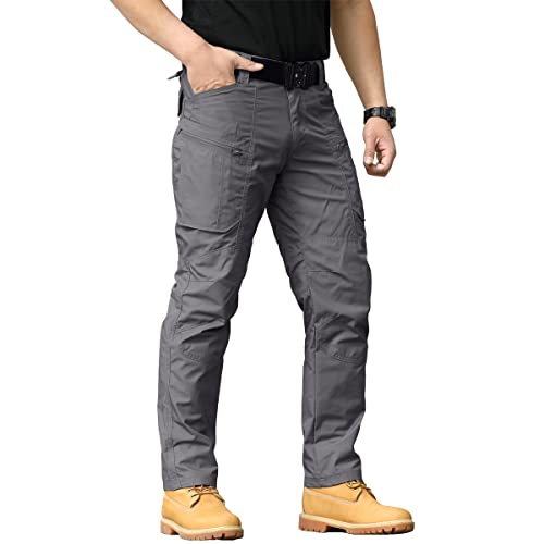 CARWORNIC Herren Outdoorhose Taktische Hose Cargohose Für Herren Schwarz Khaki Arbeithose wasserdichte Armee Militär Hose Frühling Herbst Kampfhose von CARWORNIC