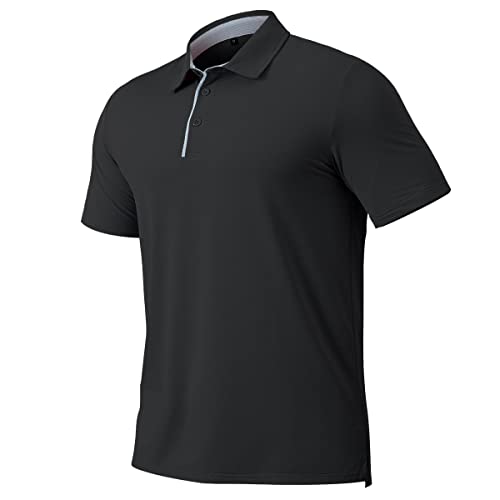 CARWORNIC Herren Poloshirt Kurzarm Schnelltrocknend Golf T-Shirt Sportshirt Laufshirt Trainingsshirt Funktionsshirt Männer Leicht Lässig Arbeitsshirts Sommer Atmungsaktiv Gym Fitness Shirt von CARWORNIC