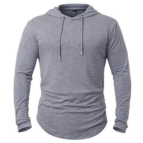 CARWORNIC Herren Kapuzenpullover Hoody Sweatshirt Moderner Schnell Trocknend Langarmshirt Männer Slim Fit Sport Pullover Laufen Oversize Pulli mit Kapuze von CARWORNIC