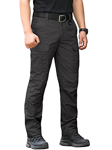 CARWORNIC Herren Taktische Militär Hose Wasserdicht Arbeit Cargohose Outdoor Armee Combat Hosen Schwarz Khaki Arbeitshose Frühling Herbst Multi-Taschen von CARWORNIC