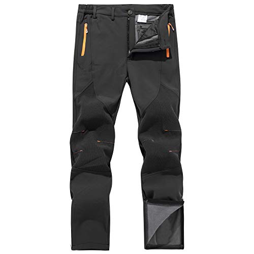 CARWORNIC Herren Wanderhose Outdoor Hosen Für Herren Wasserdicht Skihose Softshellhose Trekkinghose Winter Thermohose Outdoorhose Winddicht Warme Gefüttert Snowboardhose Winterhose von CARWORNIC