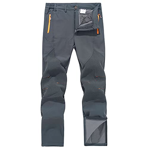 CARWORNIC Herren Wanderhose Outdoor Hosen Für Herren Wasserdicht Skihose Softshellhose Trekkinghose Winter Thermohose Outdoorhose Winddicht Warme Gefüttert Snowboardhose Winterhose von CARWORNIC